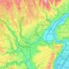 Écully topographic map, elevation, terrain