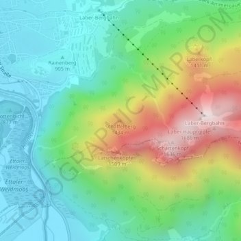 Schaffelberg topographic map, elevation, terrain