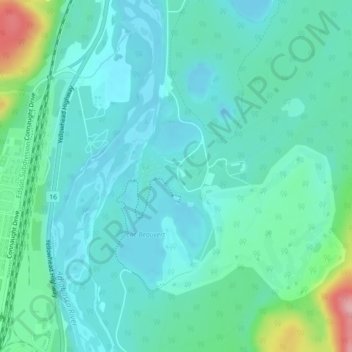 Jasper Park Lodge topographic map, elevation, terrain