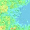 Boston topographic map, elevation, terrain