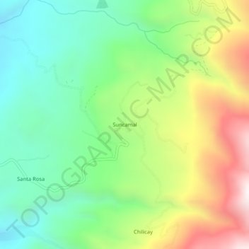 Suncamal topographic map, elevation, terrain