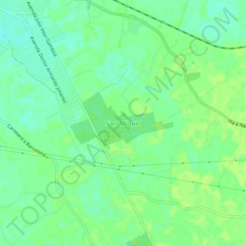 San Miguel topographic map, elevation, terrain