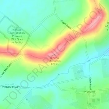 Jericho Mountain topographic map, elevation, terrain