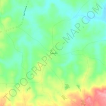 Corinth topographic map, elevation, terrain