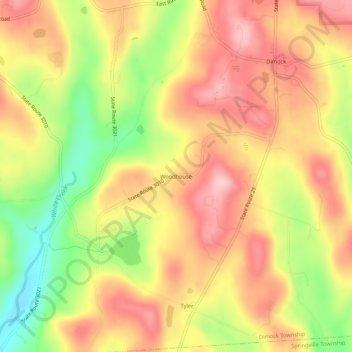 Woodhouse topographic map, elevation, terrain