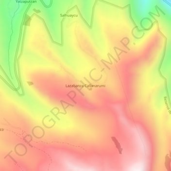 Lazabanza Callanarumi topographic map, elevation, terrain