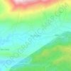 Bison Valley topographic map, elevation, terrain