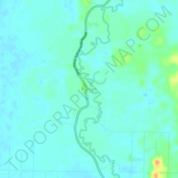 Perian topographic map, elevation, terrain