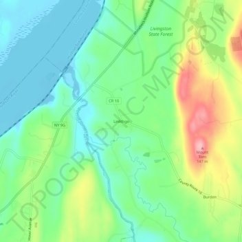 Linlithgo topographic map, elevation, terrain
