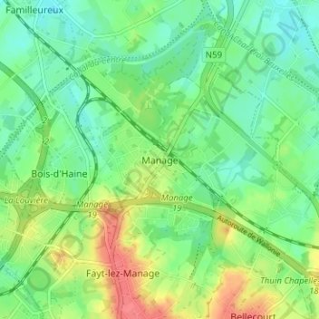 Manage topographic map, elevation, terrain