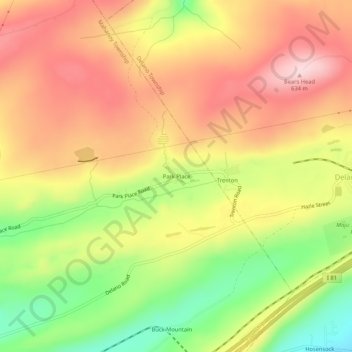 Park Place topographic map, elevation, terrain