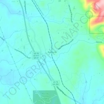 Ramhurst topographic map, elevation, terrain