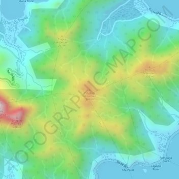 Palapala Mountain topographic map, elevation, terrain