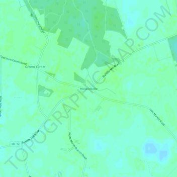 Hollandsville topographic map, elevation, terrain