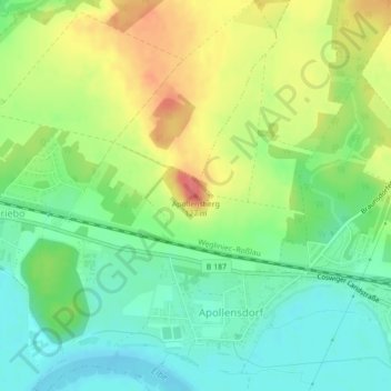 Apollensberg topographic map, elevation, terrain