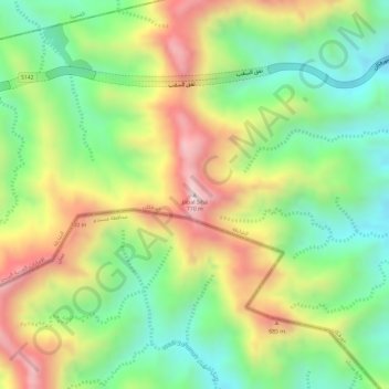 Jabal Siha topographic map, elevation, terrain