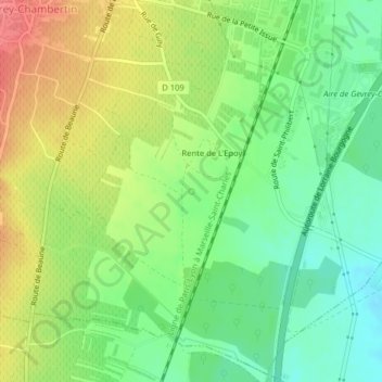 Source de la Boïse topographic map, elevation, terrain