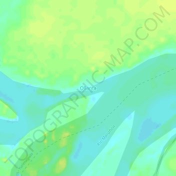 Ollanta topographic map, elevation, terrain