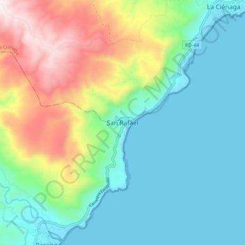 San Rafael topographic map, elevation, terrain