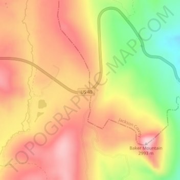 Rabbit Ears Pass topographic map, elevation, terrain