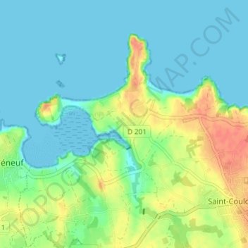 La Guimorais topographic map, elevation, terrain