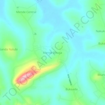 Mende Bbuga topographic map, elevation, terrain