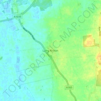Long Riston topographic map, elevation, terrain