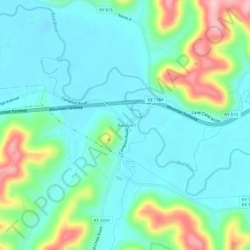 Rosslyn topographic map, elevation, terrain