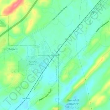 Kimbrell topographic map, elevation, terrain