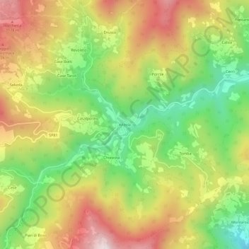 Anzola topographic map, elevation, terrain