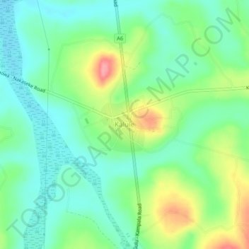 Kalule topographic map, elevation, terrain