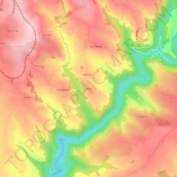 Sabin topographic map, elevation, terrain