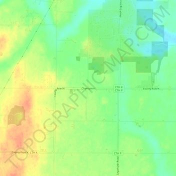 Champion topographic map, elevation, terrain