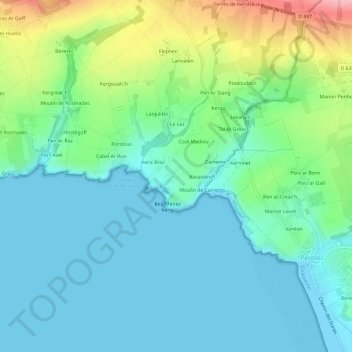 Keric Bian topographic map, elevation, terrain