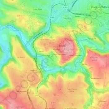 Gourgan topographic map, elevation, terrain