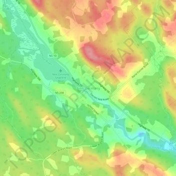 New Germany topographic map, elevation, terrain