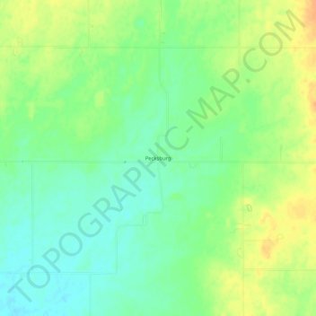 Pecksburg topographic map, elevation, terrain