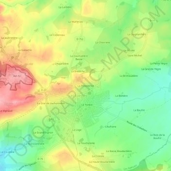 La Providence topographic map, elevation, terrain