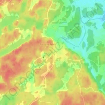 Kvarn topographic map, elevation, terrain