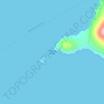 Dunmore Head topographic map, elevation, terrain