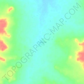 Panoma topographic map, elevation, terrain