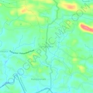 Paingottoor topographic map, elevation, terrain