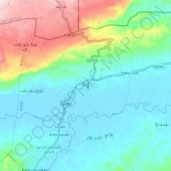Hseni topographic map, elevation, terrain