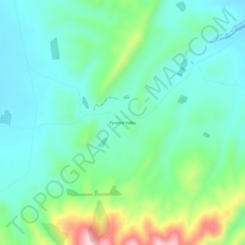 Pyramid Valley topographic map, elevation, terrain