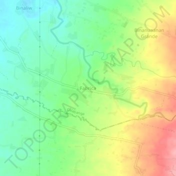 Fabrica topographic map, elevation, terrain