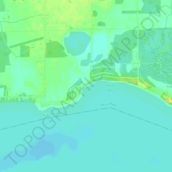 Reebs Bay topographic map, elevation, terrain