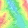 Tignes 1800 topographic map, elevation, terrain