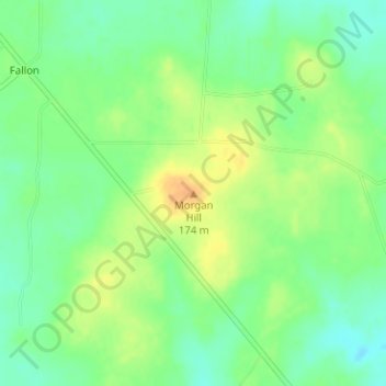 Morgan Hill topographic map, elevation, terrain