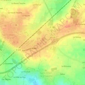 Zone industrielle du Maupas topographic map, elevation, terrain