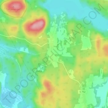 Norra Rådom topographic map, elevation, terrain